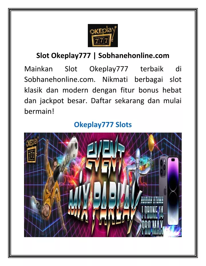 slot okeplay777 sobhanehonline com