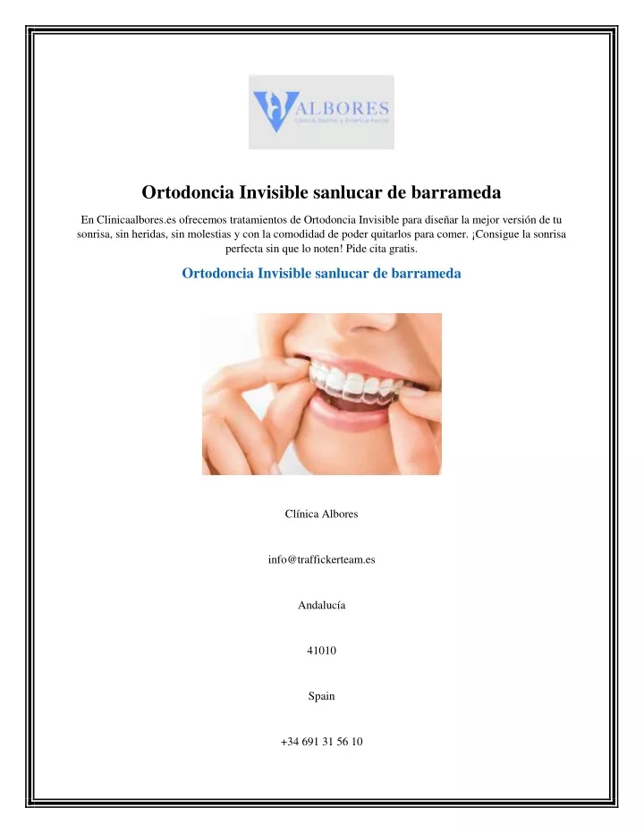 ortodoncia invisible sanlucar de barrameda