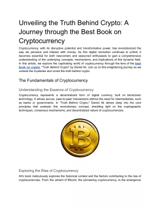 Unveiling the Truth Behind Crypto_ A Journey through the Best Book on Cryptocurrency