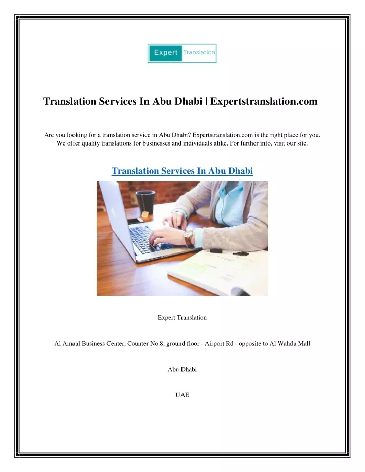translation services in abu dhabi