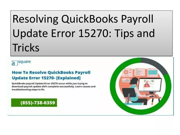 resolving quickbooks payroll update error 15270