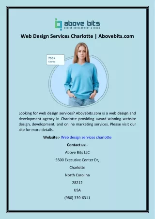 Web Design Services Charlotte  Abovebits