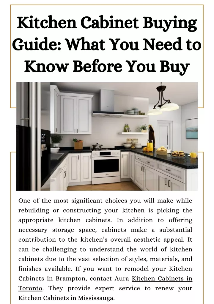 kitchen cabinet buying guide what you need
