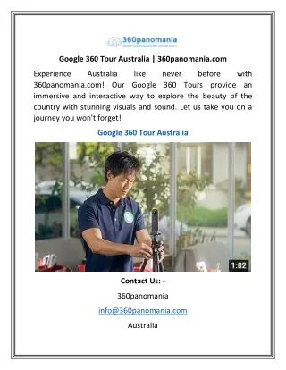 Google 360 Tour Australia | 360panomania.com