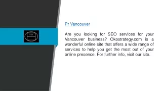 Pr Vancouver Okostrategy.com