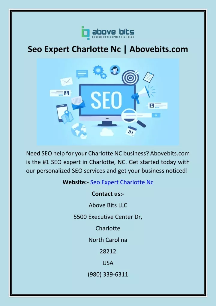 seo expert charlotte nc abovebits com