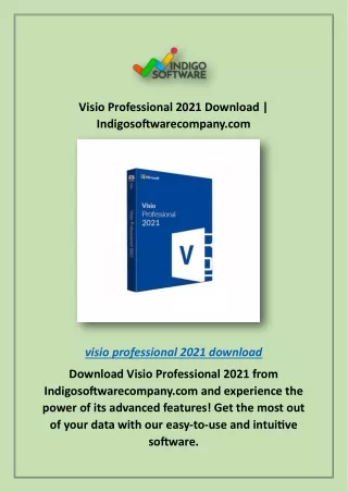 Visio Professional 2021 Download | Indigosoftwarecompany.com