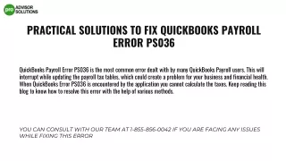 practical solutions to fix quickbooks payroll