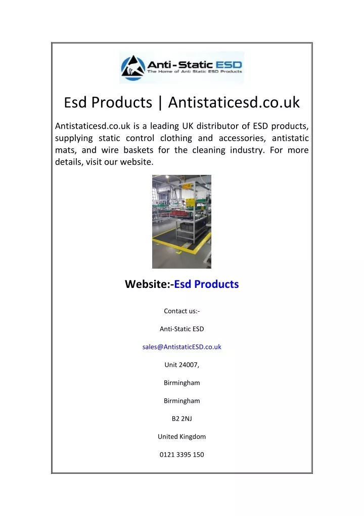 e sd products antistaticesd co uk