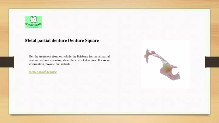 metal partial denture denture square