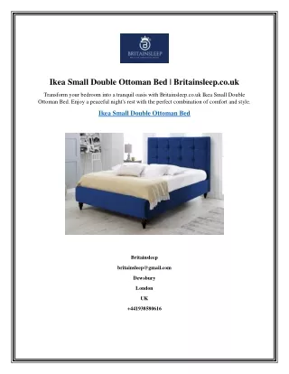 Ikea Small Double Ottoman Bed  Britainsleep.co.uk