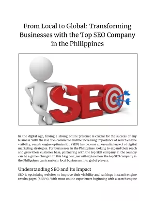 From Local to Global_ Transforming Businesses with the Top SEO Company in the Philippines