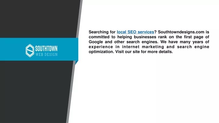 searching for local seo services southtowndesigns