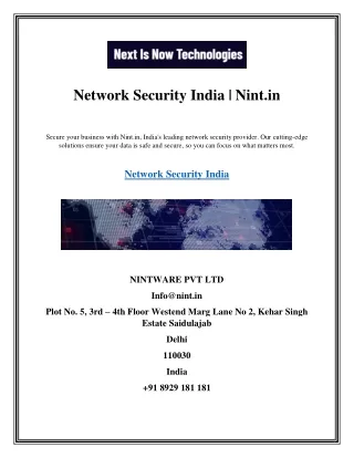Network Security India  Nint.in