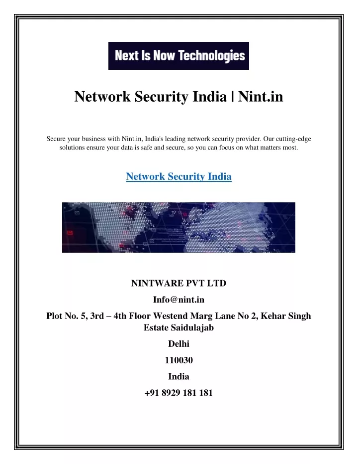 network security india nint in