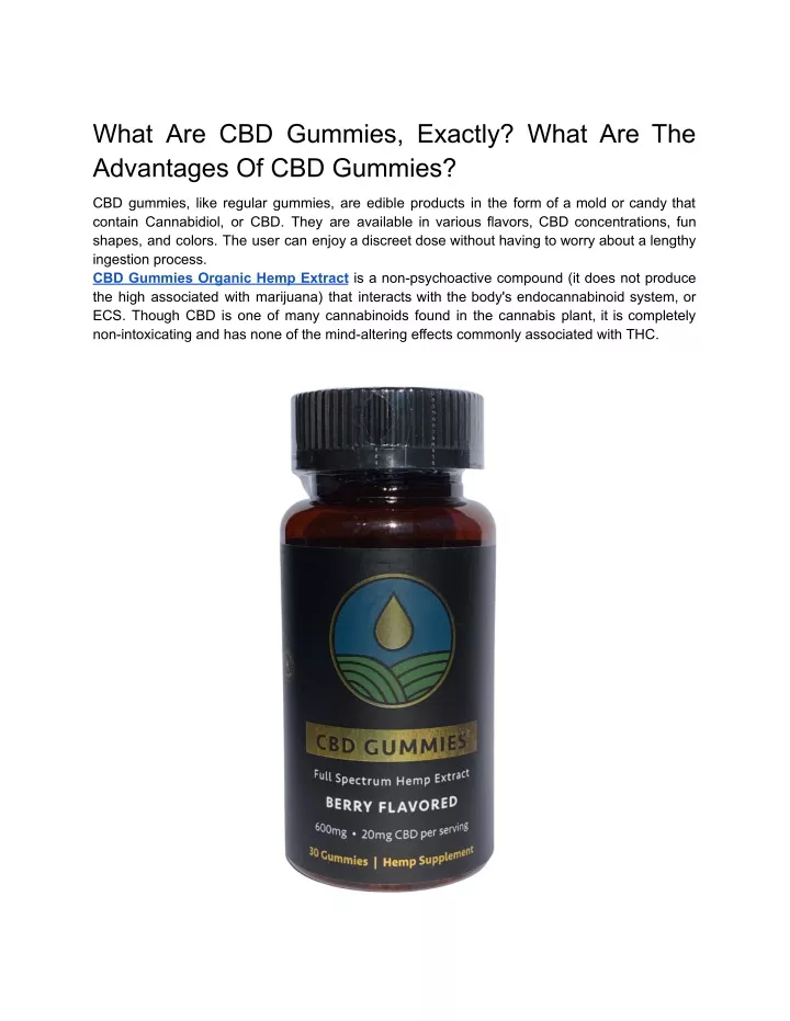 what are cbd gummies exactly what