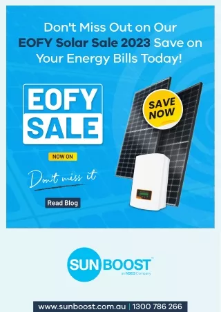 Don't Miss Out on Our EOFY Solar Sale