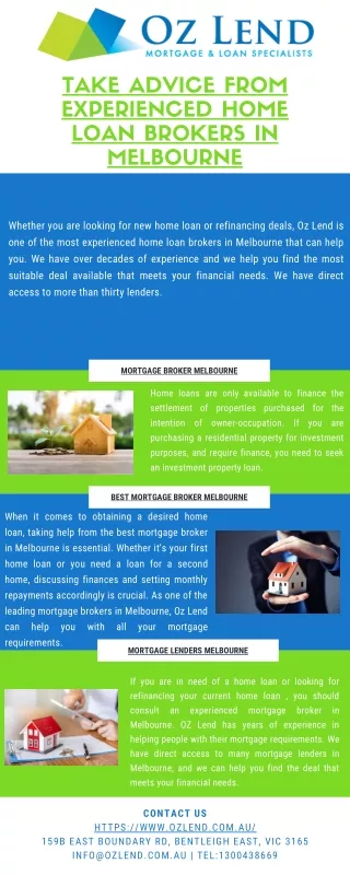 Take Advice From Experienced Home Loan Brokers In Melbourne