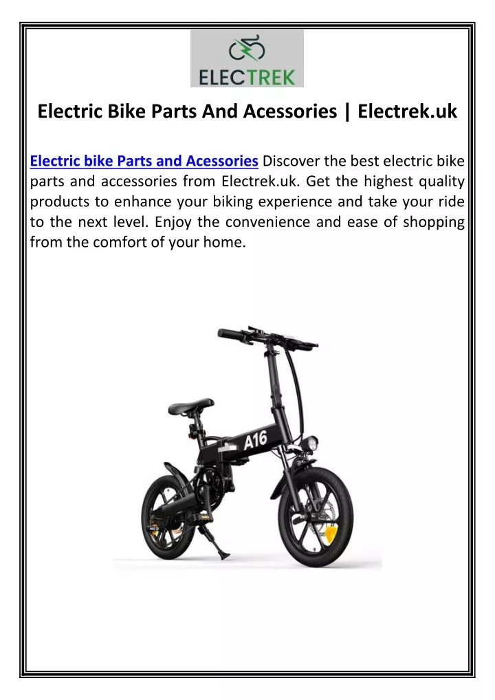 electric bike parts and acessories electrek uk