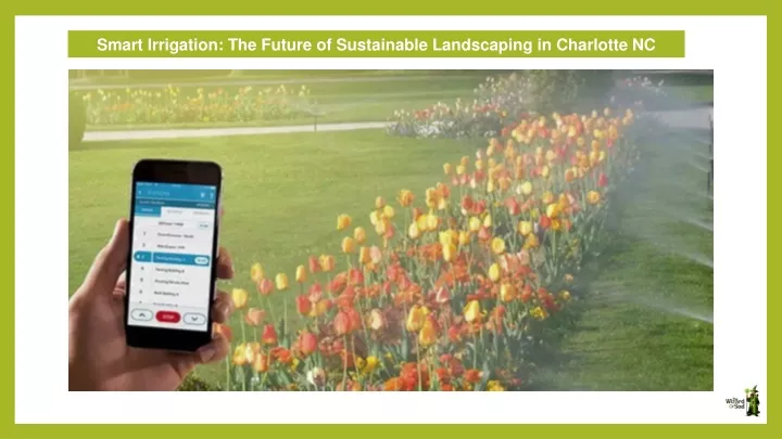 smart irrigation the future of sustainable