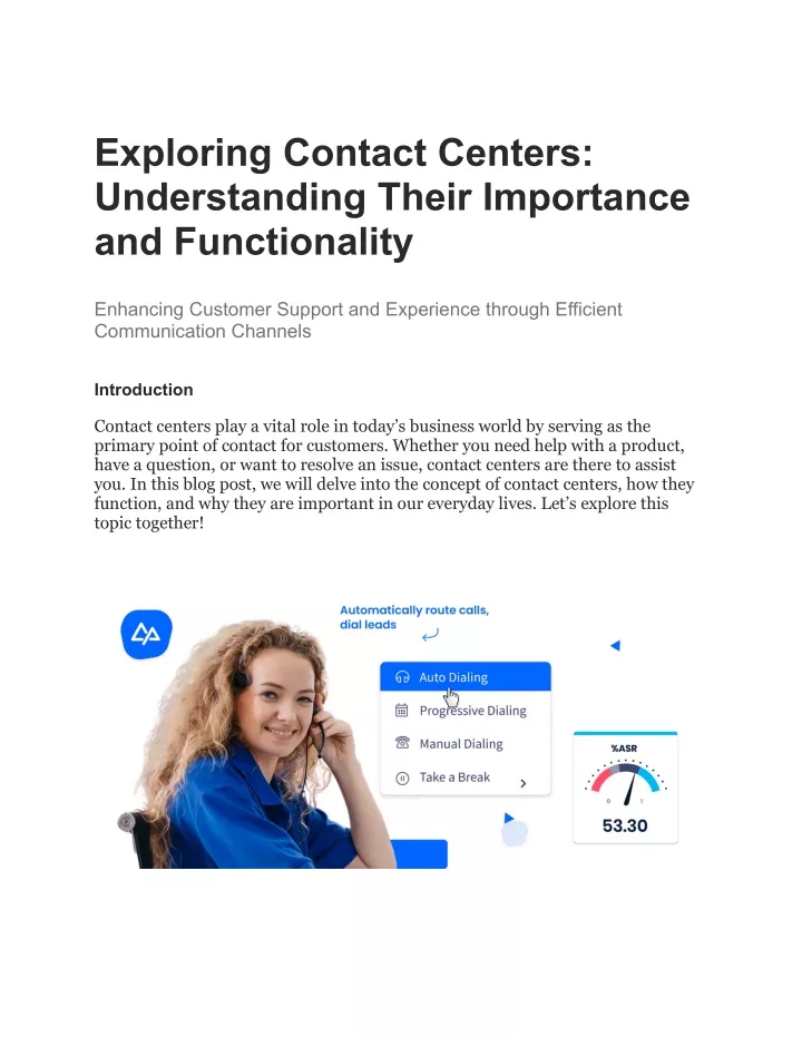 exploring contact centers understanding their