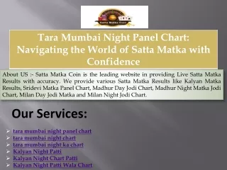 Tara Mumbai Night Panel Chart Navigating the World of Satta Matka with Confidence