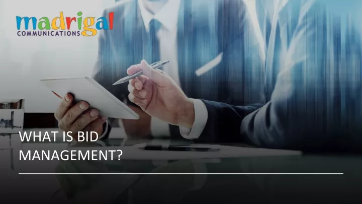 what is bid management