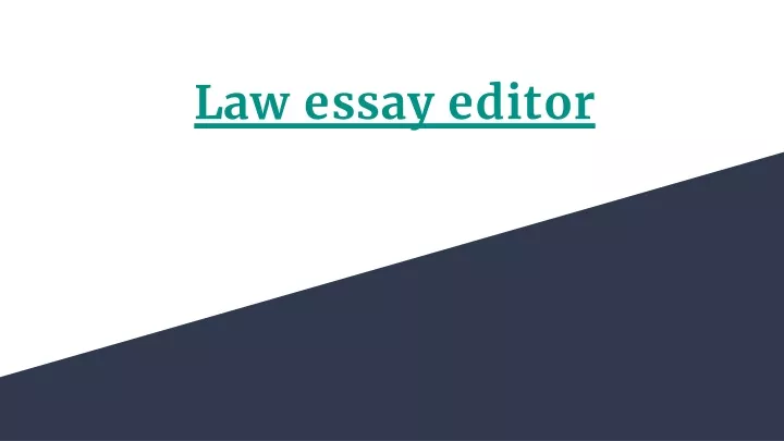 law essay editor