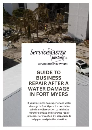 Guide to Business Repair after a Water Damage in Fort Myers