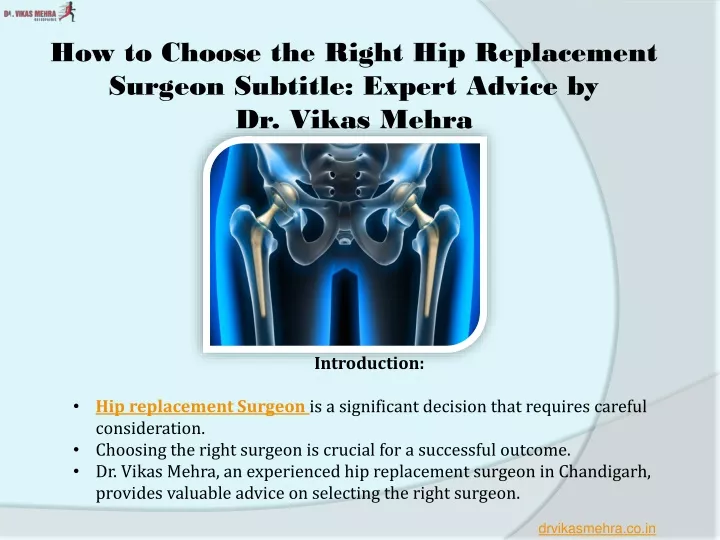 how to choose the right hip replacement surgeon