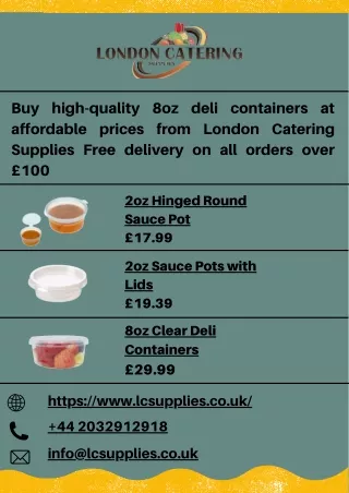 High-Quality Plastic Containers for Food Packaging in the UK - LC Supplies