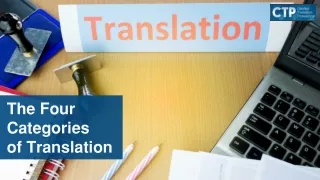 Mastering Translation: Understanding the Four Main Types of Translation