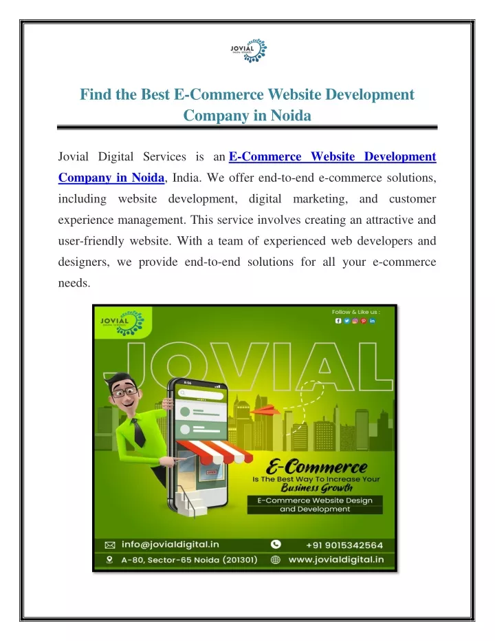 find the best e commerce website development