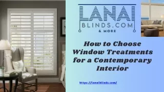 How to Choose Window Treatments for a Contemporary Interior