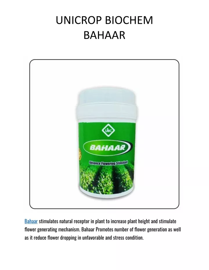 unicrop biochem bahaar