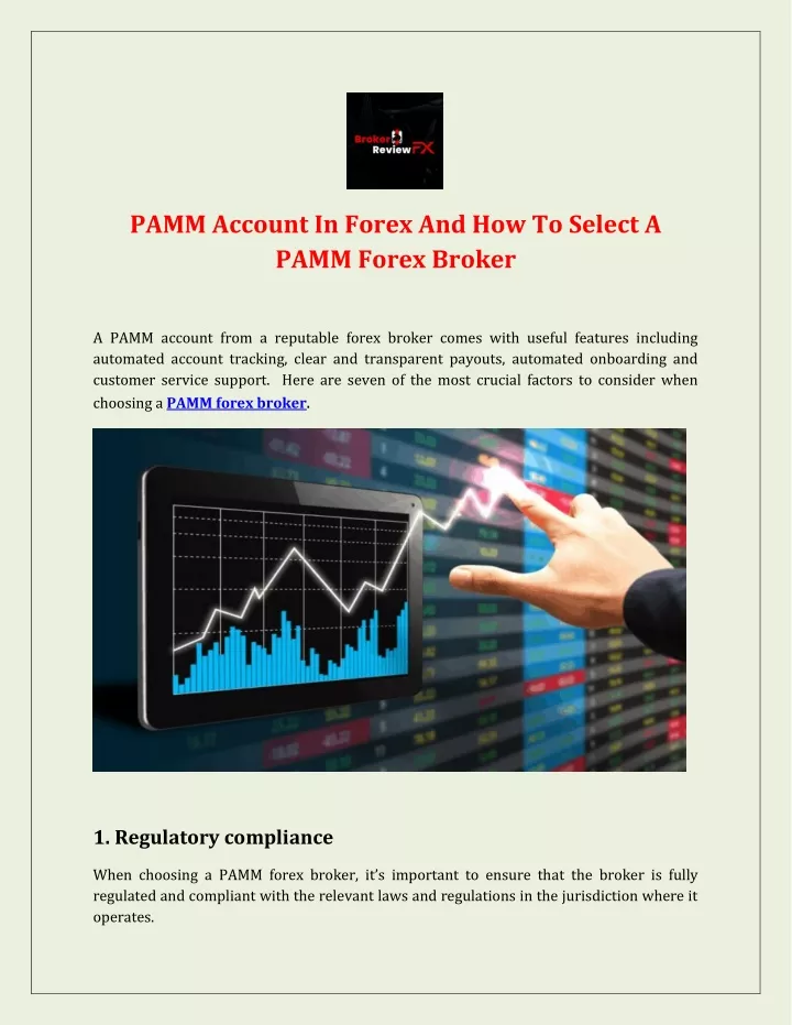pamm account in forex and how to select a pamm