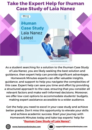Take The Expert Help For Ihuman Case Study Of Laia Nanez