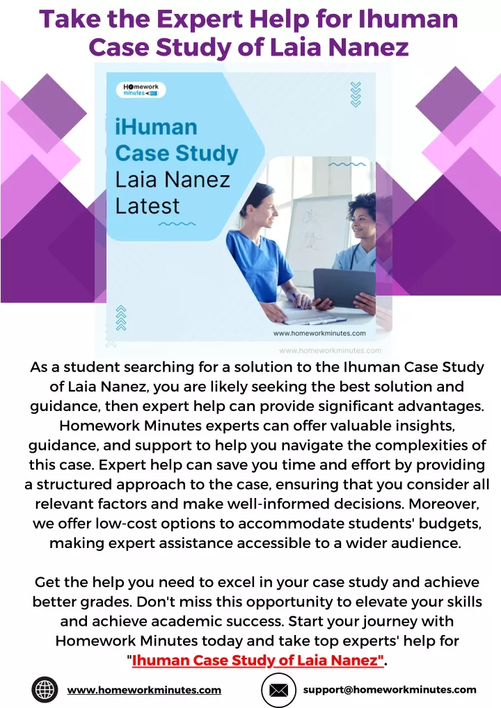 take the expert help for ihuman case study