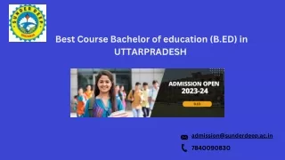 Best Course Bachelor of education (B.ED) in UTTARPRADESH | Best for Teaching Lin