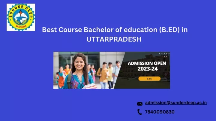 PPT - Best Course Bachelor Of Education (B.ED) In UTTARPRADESH | Best ...