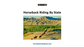 Horseback Riding By State