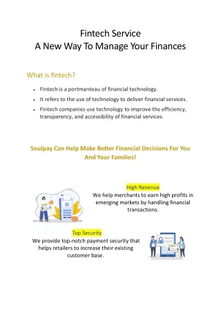 Fintech Service: A New Way To Manage Your Finances
