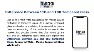 Difference Between 11d and 18d Tempered Glass