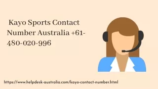_Kayo Sports Contact Number Australia  61-480-020-996
