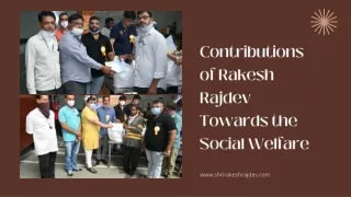 contributions of rakesh rajdev towards the social