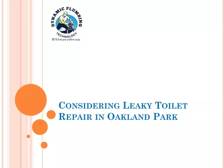 considering leaky toilet repair in oakland park