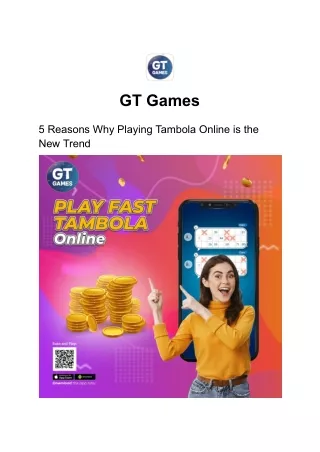 Playing tambola Online
