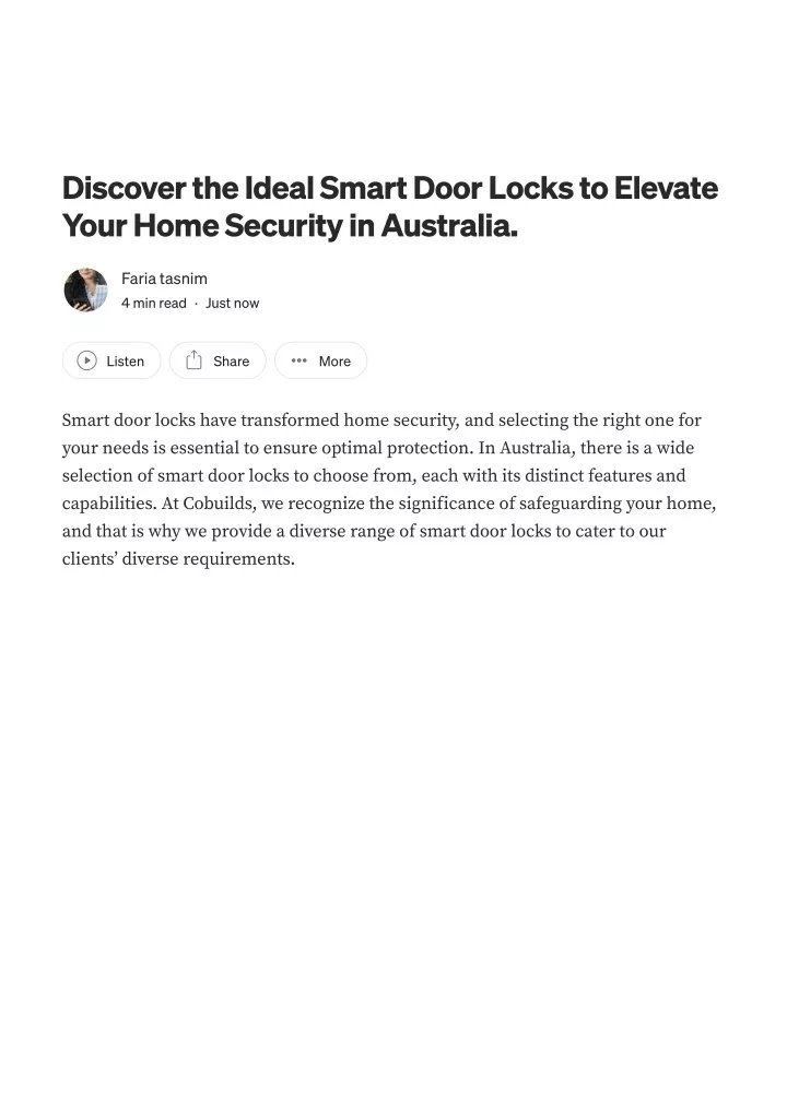 discover the ideal smart door locks to elevate