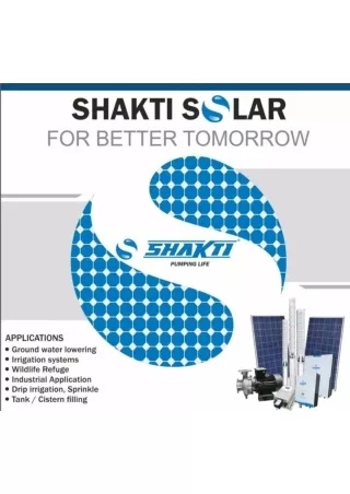 Shakti Submersible Motors Manufacturer, Supplier and Exporter - Shakti Pumps USA