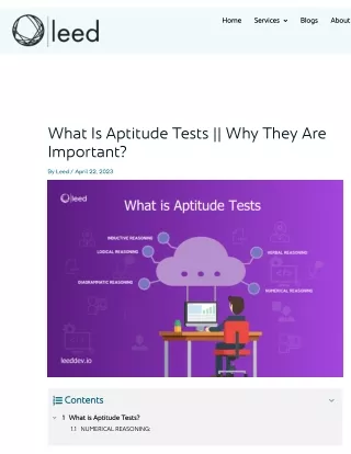 What is Aptitude Tests __ Why they are Important_ - leed